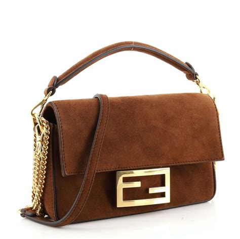 fendi baguette nm bag suede mini|fendi flat baguette micro.